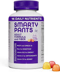 Smartypants Fiber Supplement & Multivitamin For Men & Women: Multivitamin Fiber Gummies With Vitamin D3, C, Vitamin B12, B6, Vitamin A, K & Zinc, Omega 3 Fish Oil (Epa/Dha), 180 Count (30 Day Supply)
