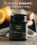 Happy Valley UMF 15+ | MGO 514+ Raw Manuka Honey Ã¢â‚¬â€œ Certified UMF, Unpasteurized, Monofloral, 500g / 17.6oz Jar | Traceable from Hive-to-Table, Immune Support, Skin & Daily Wellness Ã¢â‚¬â€œ Product of New Zealand