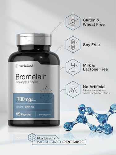 Horbaach Bromelain 120 Capsules 1700 Mg