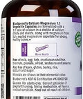 Bluebonnet Calcium Magnesium 1:1 Ratio Vegetarian Capsules 180 Count White