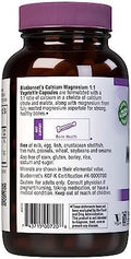 Bluebonnet Calcium Magnesium 1:1 Ratio Vegetarian Capsules 180 Count White