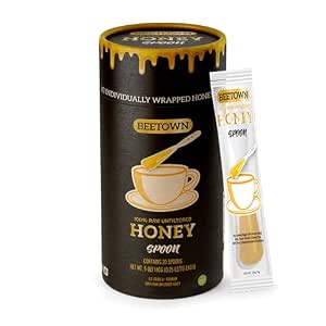 Royal Jelly Raw Honey For Men,Extra Strength, Improved- 24 Honey Pack, 10g | Natural, Easy-to-Use,100% Pure Organic Honey, No Added Sugar, Large Honey Packets/sachets for Convenient Daily Use