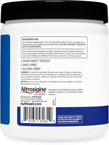 Nutricost Preworkout Complex Powder (30 Servings Blue Raspberry) Preworkout Supplement With Betaalanine Taurine & Amino Acids