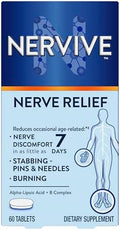 Nervive Nerve Relief Occasional Nerve Discomfort Ii Nerve Relief Starts Working In 7 Days Stabbing Burning Alpha Lipoic Acid B Vitamins Turmeric Ginger Supplement 60 Tablets