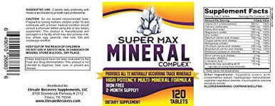 2-Month Multimineral Supplement (Iron Free) With 72 Trace Minerals - Natural Multiminerals - High Potency Multi Mineral Supplements All-In-1 Formula - 120 Tablets