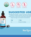 Maryruth'S Maryruth Organics Zinc Supplement For Immune Support Immune Support Supplement For Kids Ages 4-13 Zinc Sulfate Vegan Usda Organic Glycerin Based 2 Fl Oz