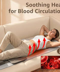 Yening Full Body Massage Mat With Airbags Air Compression Stretching Mat With Heat For Bed Floor Neck Lumbar Traction Pad For Pain Relief Foldable Massage Mattress Topper 5'1"-6'0"