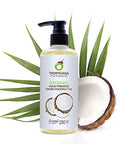 Tropicana Virgin Coconut Oil USDA Organic 8.45 fl. oz. Whole Kernel Cold-Pressed Coconut Oil Hexane-Free Not-Hydrogenated Great for Hair & Skin with Delicious Light Coconut Flavor & Aroma