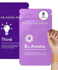 The Good Patch Weekday Hustle Duo Awake B12 with Caffeine and Vitamins to Help Promote Energy Think with Caffeine Yerba Mate to Support Focus (8 Total Patches)