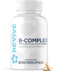 Revive MD Vitamin B Complex Capsules Supports Heart Health and Immune System BComplex Vitamin Supplement for Women and Men Vitamin B12 Complex Promotes Healthy Brain Function and Boosts Energy