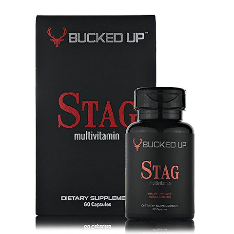 Bucked Up Stag Multivitamin Men Full Spectrum Vitamin Formula Vitality Immunity and Muscle Function 60 Capsules