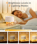 Melodysusie Rechargeable White Noise Machine For Sleep Travel & Salon With Wooden Stand Sound Machine With 31 Soothing Sounds Multi-Night Light 32 Volumes & 4 Timers For Baby Adult