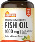 Sundance Fish Oil Softgels 1000Mg 120 Count Purified To Eliminate Mercury With 300Mg Active Omega3 Natural Lemon Flavor Nongmo And Gluten Supplement