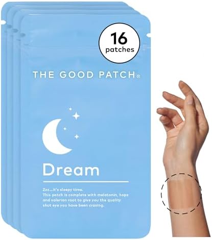 The Good Patch Plant Powered Sleep Support Sustained Release Dream Patch With Melatonin Hops Valerian Root (24 Total Patches)