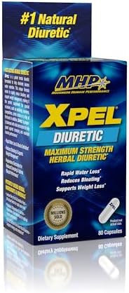 Maximum Human Performance Xpel Maximum Strength Diuretic Water Pills For Water Retention Relief Weight Loss Support With Vitamin B6 Potassium Dandelion Root 80 Capsules