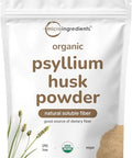 Micro Ingredients Organic Psyllium Husk Powder 2Lbs (32Oz) Daily Soluble Fiber Supplement India Origin Non-Gmo Keto Friendly Vegan