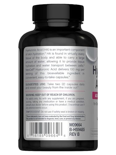 Neocell Hyaluronic Acid Capsules 60 Pills 100Mg Advanced Formula Supplement Skin Hydration & Suppleness