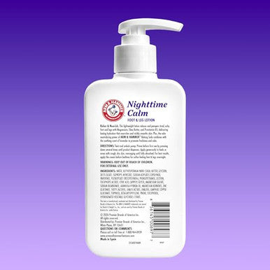 Arm & Hammer Nighttime Calm Foot & Leg Lotion With Magnesium - Lavender Scented Cream - 8Oz. Hydrating & Moisturizing Magnesium Lotion With Shea Butter & Provitamin B5 For Sleep Routine