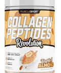 Musclesport Collagen Peptides Hydrolyzed Grass Fed Collagen Powder Supplement Promotes Healthy Hair Skin Nails Joints 30 Serving (Toasted Almond)