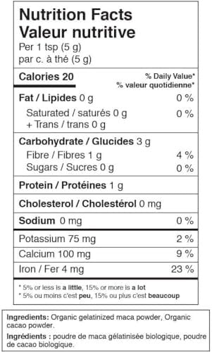 Organika Organic Maca And Cacoa 200 Gr