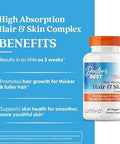 High Absorption Hair and Skin Complex Clinically Shown To Grow Thicker Healthier Hair In 3 Weeks Supports Hair Growth and Skin Health NonGmo Gluten Soy Vegan 60 Veggie Capsules