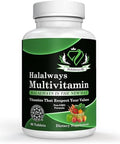 Halalways Multivitamin Certified Halal Multivitamin, Supplement Tablet With Vitamin A, Vitamin C, Vitamin D, Vitamin E And Zinc For Immune Health Support, B12, Calcium & More