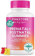 Pink Stork Prenatal + Postnatal Gummy Vitamins For Women Multivitamin For Pregnancy + Postpartum Recovery 60 Gummies