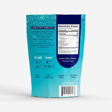 S-WIT Allulose Sweetener Blend with Monk Fruit & Stevia ÃƒÂ¢Ã¢â€šÂ¬Ã¢â‚¬Å“ 2X Sugar Substitute, Zero Calorie, Keto & Diabetic Friendly, Natural Sugar Replacement for Baking, Coffee & Tea (Single Pack)