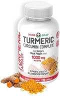 Nopalina Nopa Leaf Turmeric Curcumin Complex Capsules With Ginger & Black Pepper " 1000Mg Per Serving " 120 Capsules " Dietary Supplement Nongmo Gluten