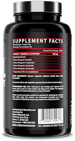 Nutrex Research Anabol Hardcore and Vitadapt Complete Sports Multivitamin with KSM66 Ashwagandha