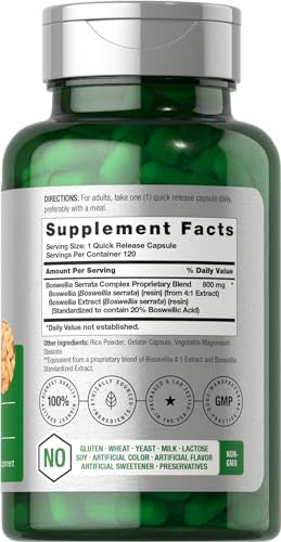 Horbaach Boswellia Serrata Extract Capsules 120 Count