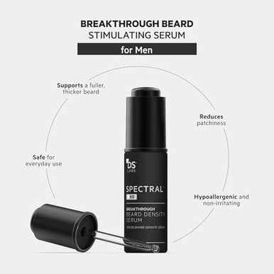 Ds Laboratories Spectral.Brd Beard Conditioning Serum 30Ml - Supports Thicker Fuller Looking Facial Hair With Nanoxidil Biotin Niacinamide Castor Oil & Hyaluronic Acid Non-Greasy Paraben