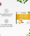 Herbion Naturals Cough Drops Honey Lemon Flavor Soothing Dietary Supplement For Adults & Children (6+) 18 Drops No Artificial Flavors Or Colors