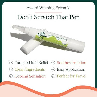 All Better Co. Don T Scratch That Pen Insect Bite Relief Stick Fast Bug Bite & Itch Relief Pen For Insect Bites Rashes & Irritated Skin With Menthol & Oat Safe For Kids & Adults 5Ml