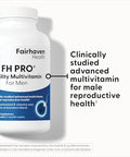 Fairhaven Health Fh Pro For Men Clinically Studied Premium Prenatal Fertility Supplements For Men Male Fertility Supplements Count And Motility Support Preconception For Him 180 Capsules