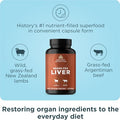 Ancient Nutrition Organ Supplements Grass Fed And Wild Organ Complex Capsules Beef & 180 Ct