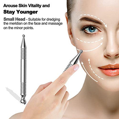 Melonsun Tmj Acupuncture Pen Stainless Steel Acupressure Tool For Jaw Clenching & Jaw Pain Relief Trigger Point Massage Pen For Face Neck & Shoulder
