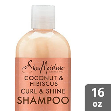 Shea Moisture Curly Hair Products Coconut & Hibiscus Curl & Shine Shampoo Shea Butter Coconut Oil Vitamin E Sulfate Shampoo Anti Frizz Family Size 16 Fl Oz