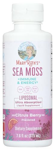 Maryruth's Sea Moss + Immune & Energy Liposomal Irish Sea Moss 76 Oz 140Mg
