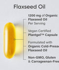 Sports Research Vegan Flaxseed Oil (1200Mg) Herbal Supplement With Plant-Based Ala Omega 3 - Vegan Certified & Non-Gmo Verified - Gluten Soy & Carrageenan Free (180 Veggie Softgels)