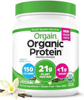 Orgain Organic Vegan Protein Powder Vanilla Bean 21G Plant Based Protein 4G Prebiotic Fiber No Lactose Ingredients No Added Sugar Nongmo For Shakes & Smoothies 1.02 Lb (Packaging May Vary)