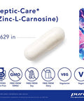 Pure Encapsulations PepticCare ZincLCarnosine 60 vcaps