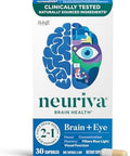 Neuriva Brain + Eye Supplement For Memory, Focus & Concentration With Lutein & Vitamins A C E And Zinc For Eye Health & Zeaxanthin To Filter Blue Light, 30Ct Capsules
