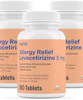 Curist Uniqus Levocetirizine Dihydrochloride 5Mg Bulk (270 Tablets) Allergy Pills 24 Hour Allergy Relief Allergy Medicine (3 Packs Of 90 Tablets)