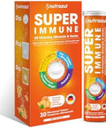 Nutrazul Super Immune 30 Effervescent Tablets 20 Vitamins & Minerals Herbal Extracts To Support Daily Routine Vitamin C Zinc Elderberry & Ecea Gluten Sugar Orange Flavor