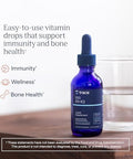 Trace Minerals Liquid Ionic Vitamin D3 + K2 125 mcg (5000 IU) D3 100 mcg K2 Concentrated Dietary Supplement 2 fl oz. 296 Servings