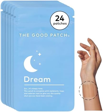 The Good Patch Plant Powered Sleep Support Sustained Release Dream Patch With Melatonin Hops Valerian Root (24 Total Patches)