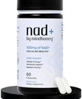 Mindhoney Nad+ Brain Supplement 500Mg Nad+ Premium Formula Healthy Antiaging Cellular Energy Cognition Metabolic Health Heart + Muscle Support Vegan Nongmo Gluten 30 Servings