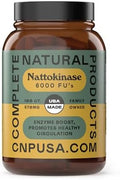 Complete Natural Products Nattokinase Capsules - 100 Count 570Mg 6000Fu'S, Support Healthy Circulation, Natto Enzymes, Gluten , Pure Soy Enzyme, Vegan, Non-Gmo