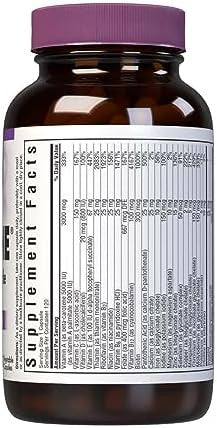 Bluebonnet Nutrition Multi One (With Iron) Vegetable Capsules Complete Full Spectrum Multiple Vitamin Supplement B Vitamins Gluten & Milk Kosher 4 Month Supply 120 Count